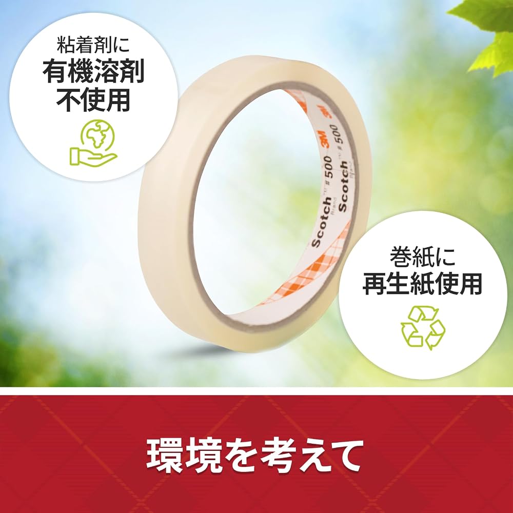 3M Scotch Transparent Tape 15mm x 35m Large Roll Pack of 10