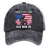Women Men Adult Washed Printed Baseball Cap Washed Cotton Daddy Hat