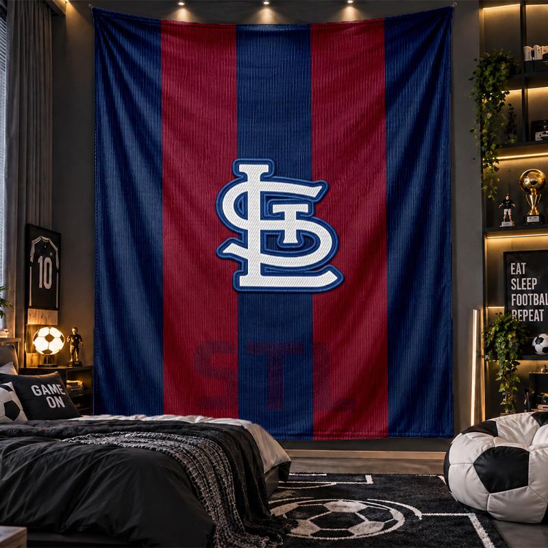 Wall Hanging Tapestry St. Louis Cardinals Print Cloth for Living Room Bedroom Home Decor