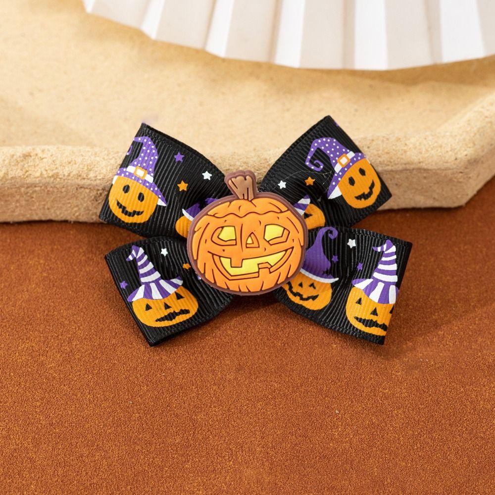 Funny Pumpkin Hairpin Ghost Bat Duckbill Clip Hair Accessories Halloween Bow Hair Clip  Party