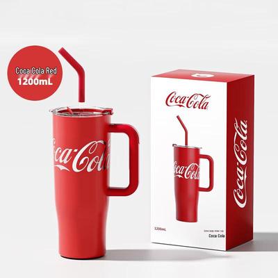 NONOO Большая термокружка Coca-Cola 1200 мл с трубочкой