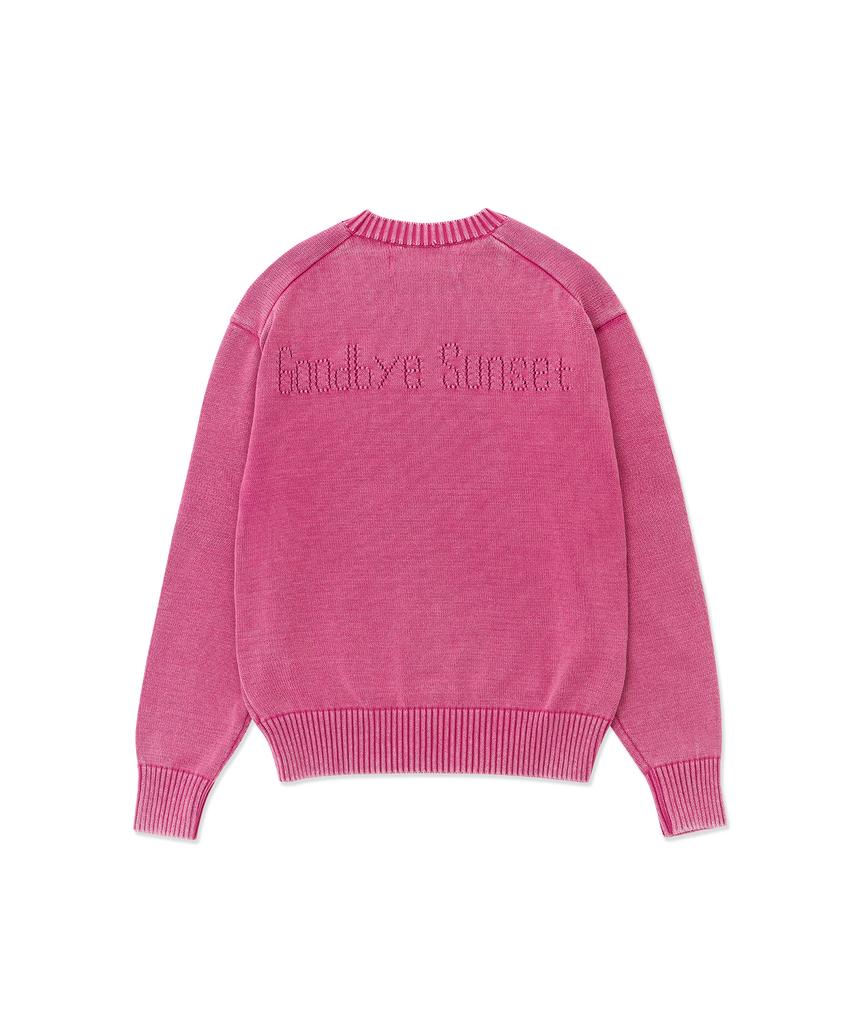HELLO SUNRISE Hs Classic Typo Knit_Vtg Pink