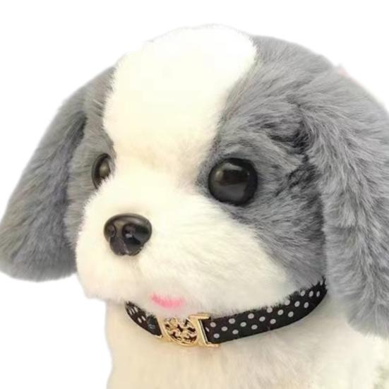 Electric Plush Dog Toy Baby Tummy Time Interactive Barking Tail Wagging Walking Puppy Toy Early Education Crawling Animal