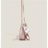 Ins Style Shining Ladies Shoulder Bag Pink White Color PU Leather Underarm Bag Fashion Women Crossbody Bags Pearl Chain Handbags
