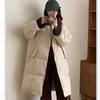 Winter Women's Down Puffer Jackets Baggy Thickening Warm Corduroy Collar Clothing Boutique Clothes Cotton Medium and Long Coats