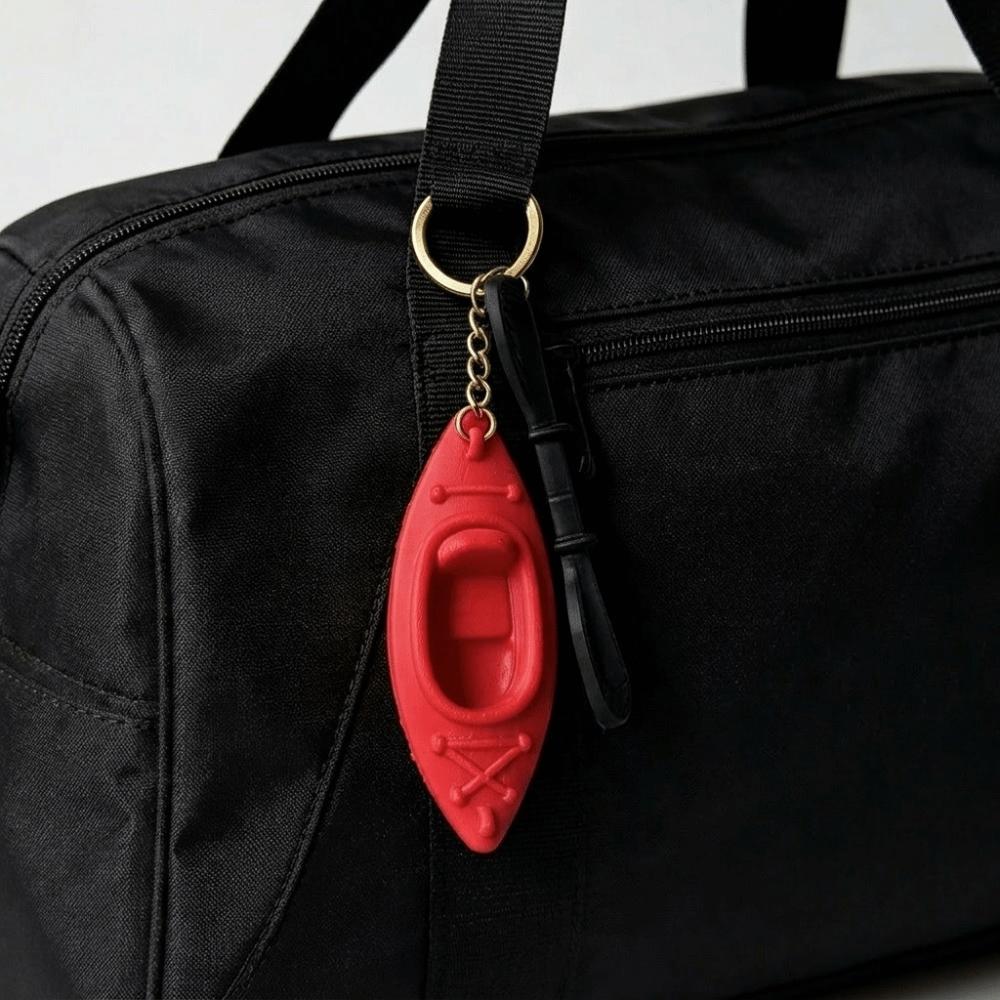 PLA Kayak Keychain 3D Shape Key Ring Decorative Trinket Canoe Pendant Gift