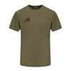 SS25 Minimalist Breathable Round Neck Short Sleeve T-Shirt Unisex Tops Olive-Green ADICLTS24CTKP-OSSO