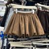 Замшевая Плюшевая Юбка А-силуэта Расклешенная Цветок Бутон для Женщин - Осенне-Зимняя Новинка
