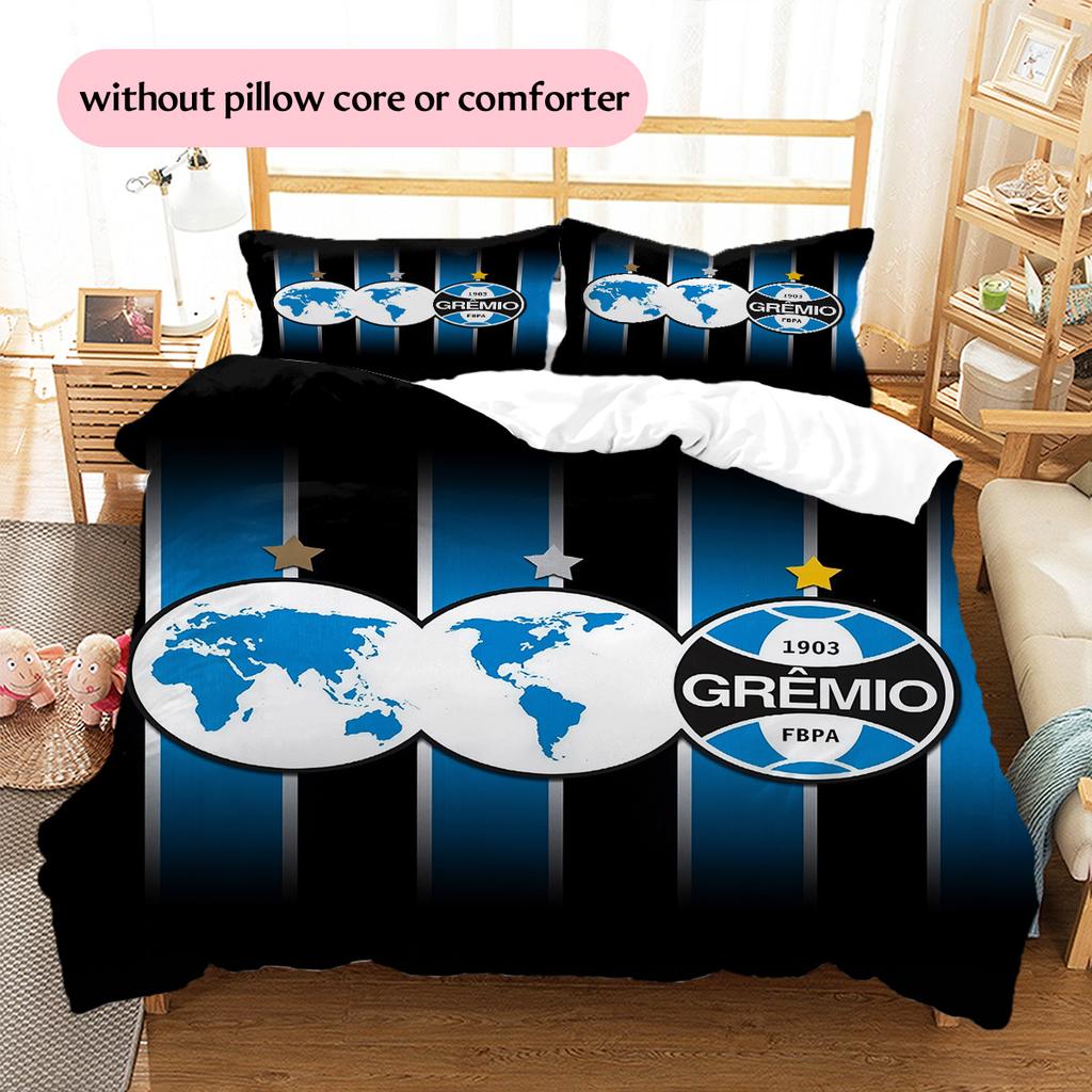 Grêmio FBPA Pattern Bedding Quilt Set Home Decoration Gift (1 * duvet cover + 2 * pillowcase without core)