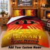 Eintracht Frankfurt Pattern Bedding 3Pcs Set Custom Name, Bed Sheet And Pillowcases For Home Bedroom