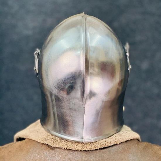 Knight Barbute Helmet 18g Soft Steel Medieval Warrior Armor LARP Cosplay Costume Warrior Helmet