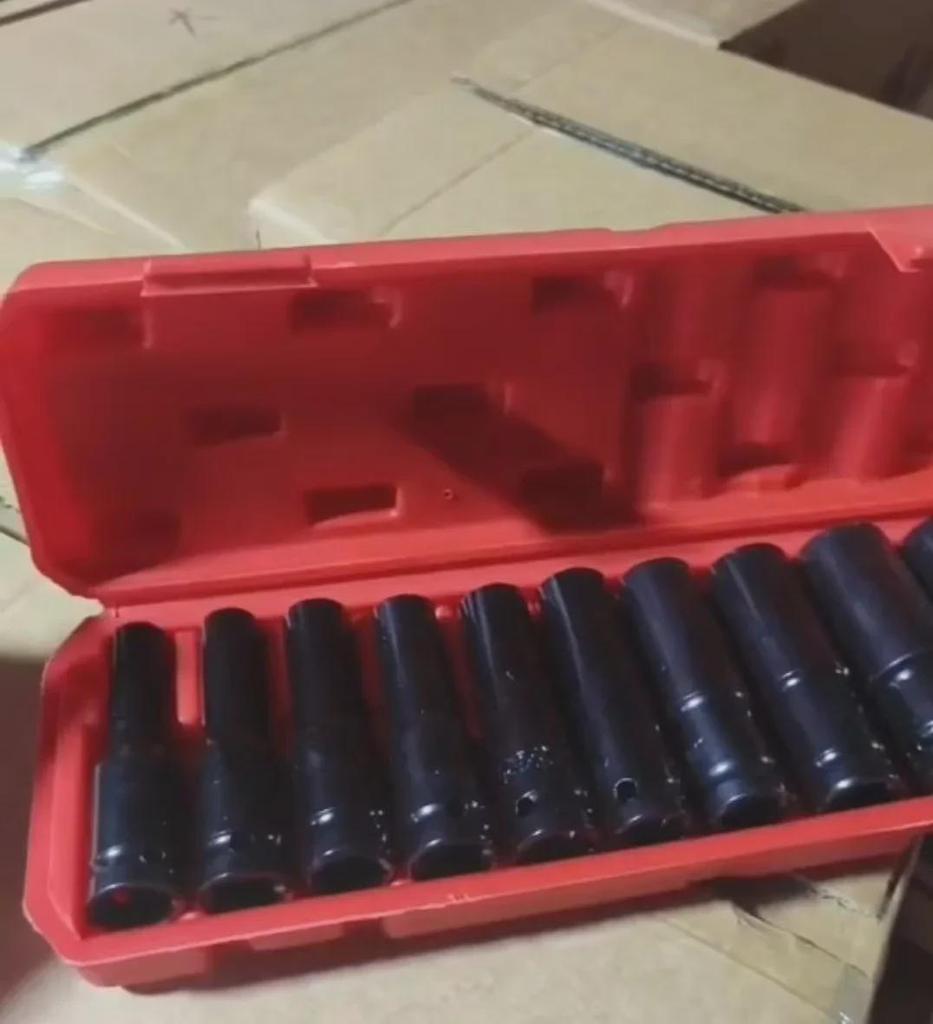 Набор из 10 удлиненных шестигранных головок для пневматического пистолета (8-24mm)