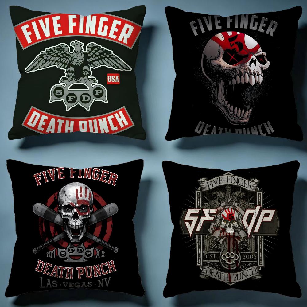 Модная декоративная наволочка для подушки FFive Finger Death Punch, мягкая, подходит для спальни, дивана, автомобиля, путешествий