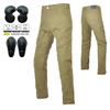 Mens Motorcycle Riding Jeans Tactical Cargo Pants With Crash Protection Outdoor Motorbike Trousers