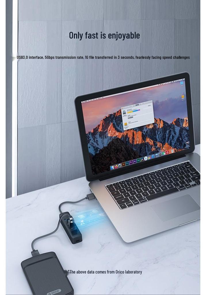ORICO USB 3.0 Высокоскоростной 4-портовый концентратор с питанием Type-C