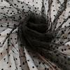 Polka Dot Tulle Fabric X Width 155cm 8 Colors To Choose from Dot Flocky Lace Cloth Costume 1 1-3m (1m, Black)