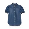Levis Стандартная Обычная Джинсовая Рубашка с Объемными Короткими Рукавами Женские рубашки 001BR-0000