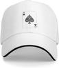 Кепка с козырьком Poker Туз пик Мужская Женская Регулируемая Сэндвич Кепка Папы Шляпа для гольфа