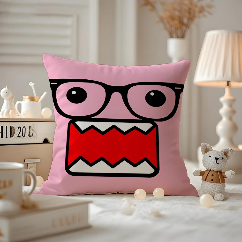 Милая Наволочка Domo-kun Противопылевой Клещ Невидимая Молния Шелковистый Короткий Плюш Наволочка для Подушки Дивана