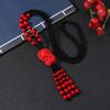 Retro Medium Red Cinnabar Sweater Chain Natal Long Necklace Pixiu Pendant Pendant Accessories Women