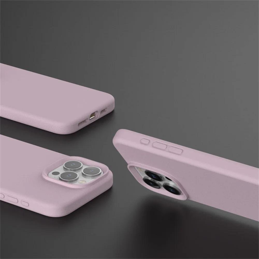 Ударопрочный Мягкий Простой Однотонный Чехол Для Телефона Для iPhone 15 13 14 15 Pro Max 12 13 Mini 11 Pro Max Устойчивый Защитный Чехол