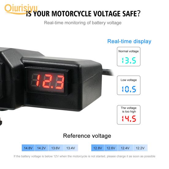 Мотоциклетное многофункциональное зарядное устройство для мобильного телефона с двумя USB-разъемами