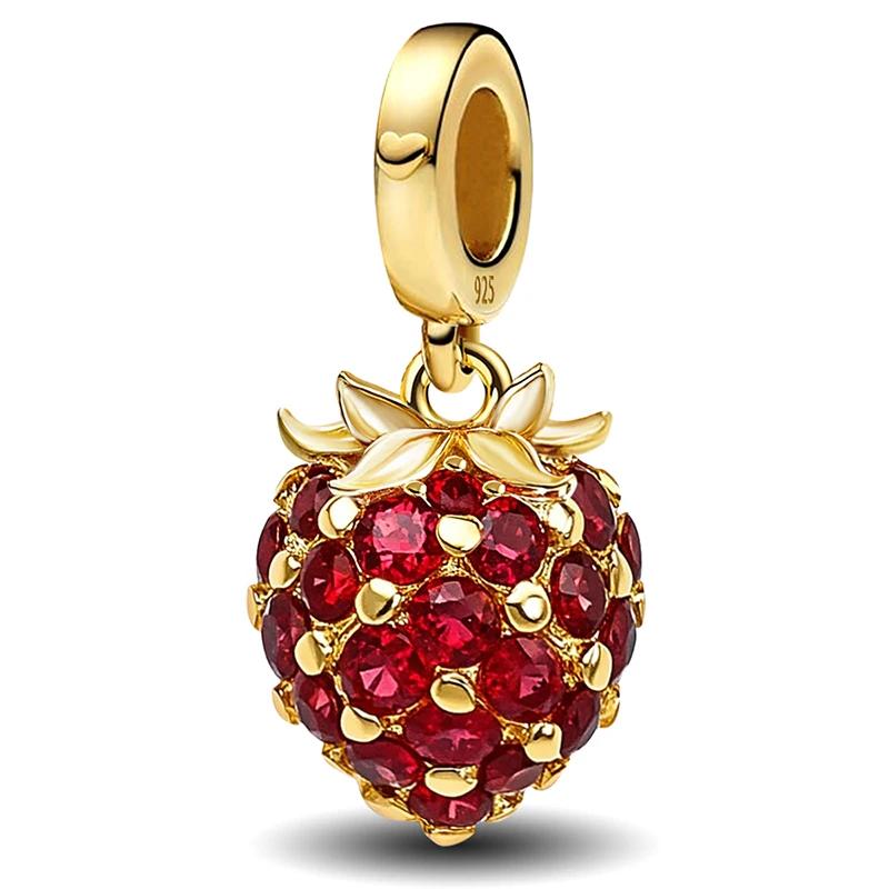 Серебро 925 Пробы Золотая Серия Подвески Фрукты Ангел Светлячок для DIY Браслета Ожерелья Изготовление Высокое Качество Тонкие Ювелирные Изделия Подарок
