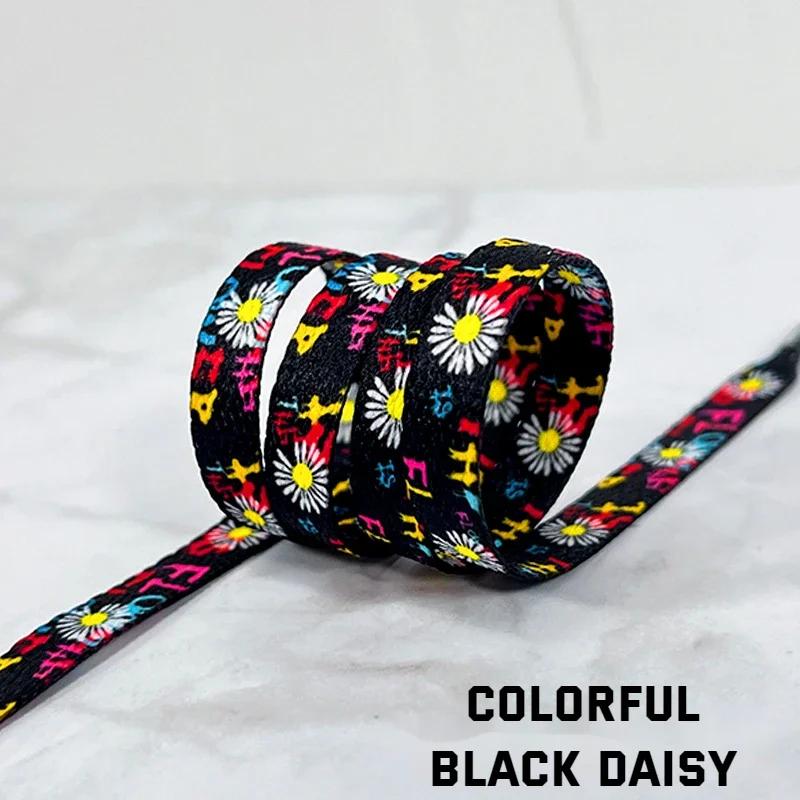 Новые шнурки Daisy Cherry Rope для обуви, шнурки с цветами для кроссовок, ремешок, спортивные шнурки, резинки для обуви AF1/AJ1, аксессуары