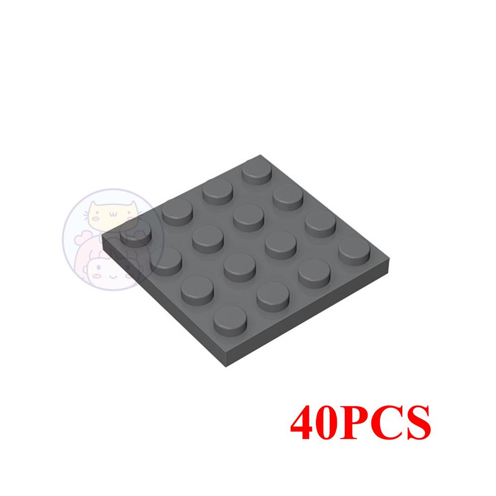 40 ШТ. Детали для сборки MOC 3031 Тонкая пластина 4x4 точки Строительные блоки Фигурки Кирпичики DIY Образовательная Креативная игрушка для детей