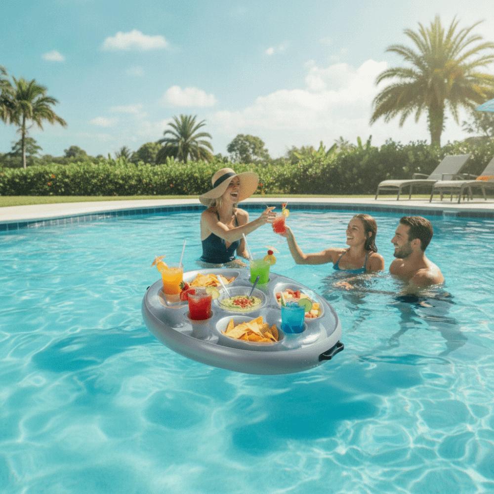 Blow Up Design Inflatable Pool Float PVC Material Inflatable Drink Holder Pool Party