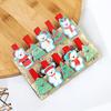 10Pcs Christmas Wooden Clips Home Hanging Photo Wall Decoration DIY Handmade Crafts 2025 New Year Party Supply Navidad Kids Gift