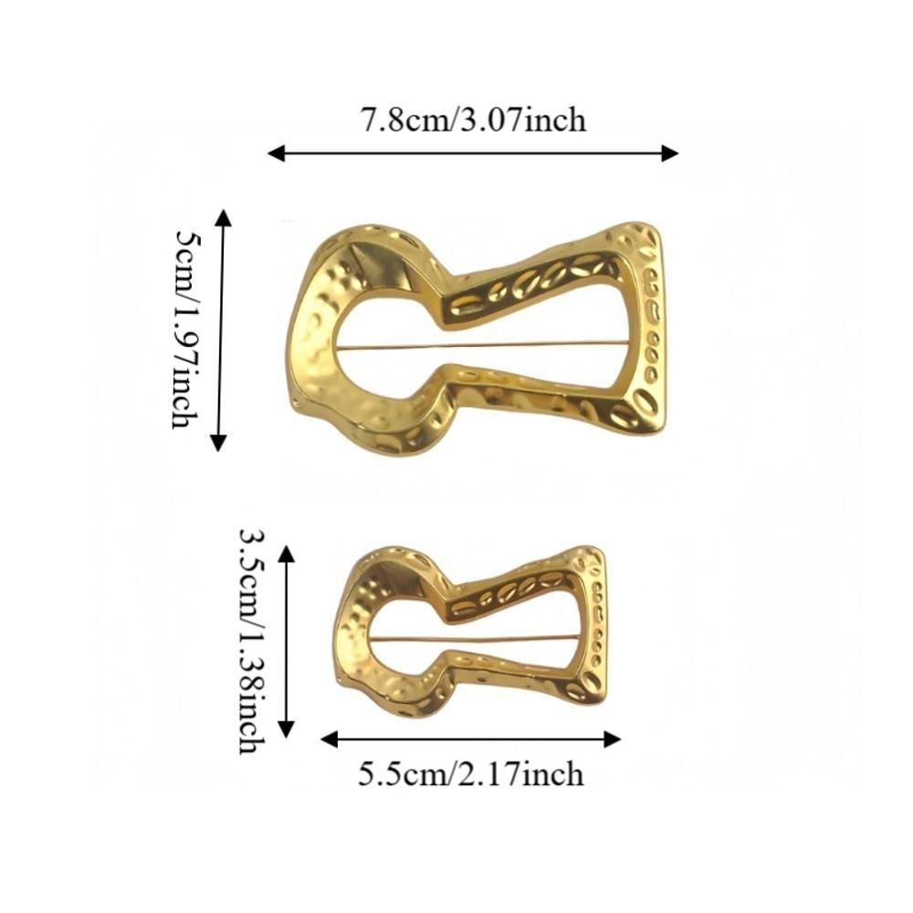 French Style Keyhole Brooch Vintage Metal Glossy Brooch Exquisite Coat  Pin  Gift