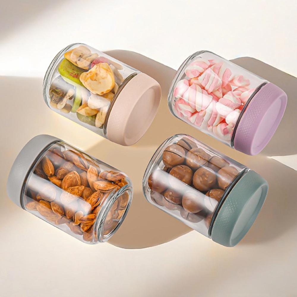 480 мл 16 унций Баночки для приготовления еды с крышками Контейнеры для еды Новая миска для йогурта для закусок, специй, сахара