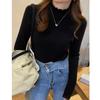 Fashion Ruffled Turtlrneck Pullovers Wool Sweater Women 2023 Autumn Winter Tops Long Sleeve Jumper Simple Knitted Sweaters 29137