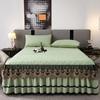 3pcs European Style Thick Cotton Lace Bed Skirt Household Non Slip Single Bed Sheet Ximengsi Protective Bedspread