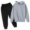 Kids Warm Fleece Hoodie Set Casual Long Sleeve Unisex Childrens Sweatshirt