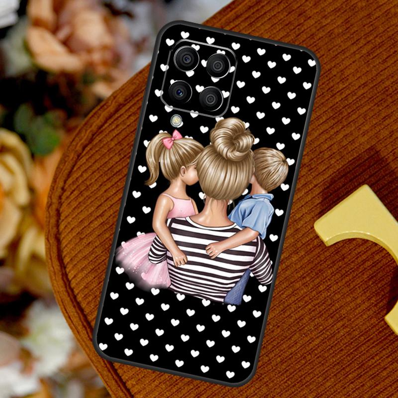 Красивый чехол для Samsung Galaxy M32 M52 M12 M55 M15 M13 M23 M33 M53 M20 M21 M51 M34 M54 M30s M31s Мама Дочь Сын