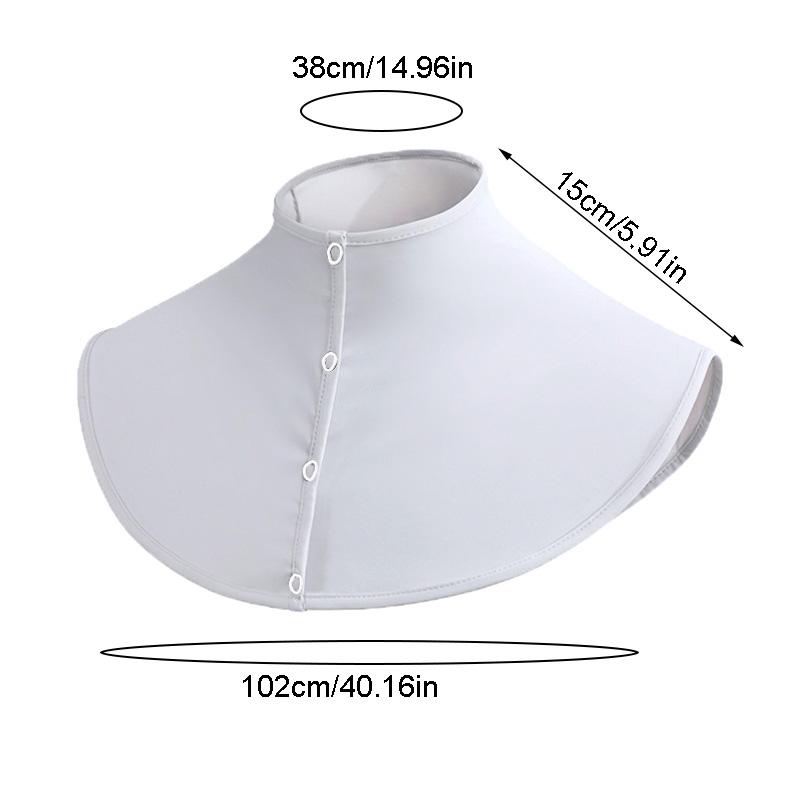 Женский однотонный шаль с защитой от ультрафиолета, шарф с искусственным воротником, охлаждающий воротник, пуловер, гетры на плечо и шею