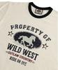 Футболка с контрастными рукавами Awosijeu Wild West - Кремовая