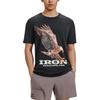 Under Armour Футболка с круглым вырезом Project Rock Animal Print, мужские топы, черная 1383224-001
