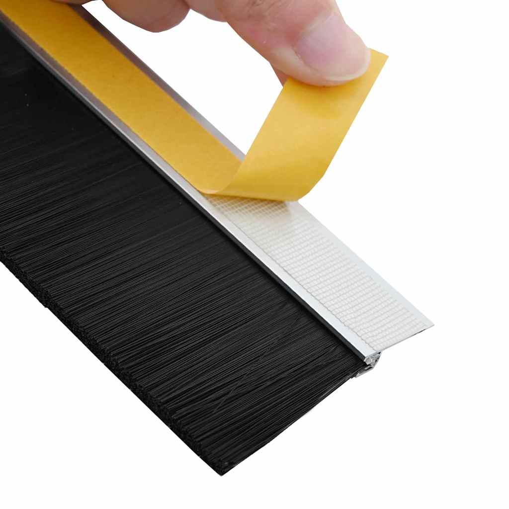Self Adhesive Door Brush Seals 2 pcs Silver 100 cm