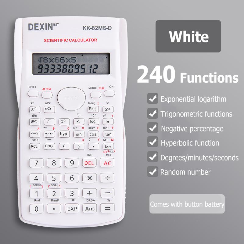 Multifunctional Scientific Calculator Student Simple Portable Big Screen Function Calculator Stationery School Office Supplies