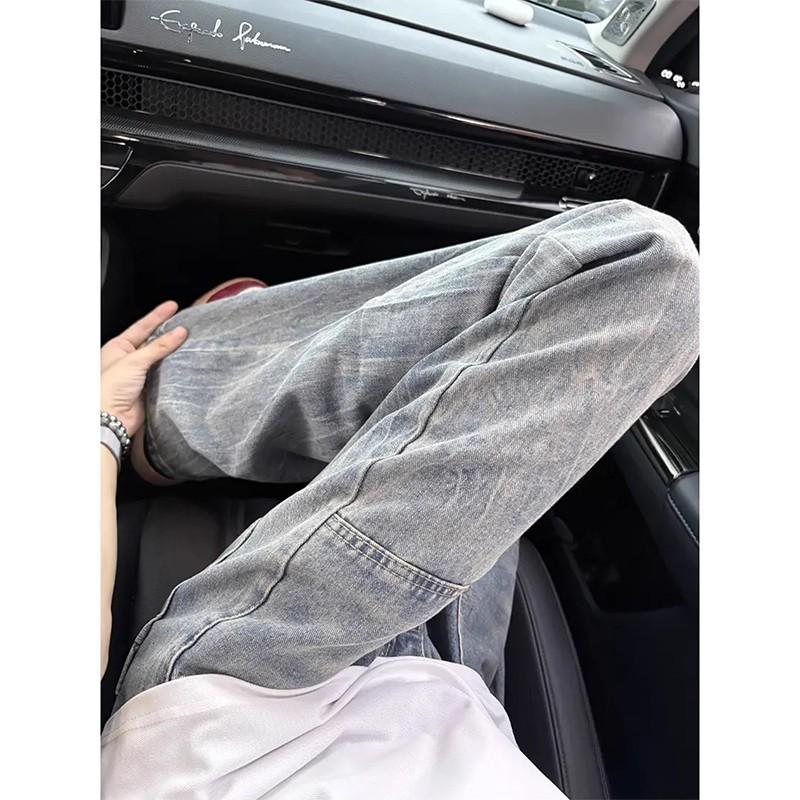 Mens American Lightning Jeans Slim Fit Straight Leg Vintage Denim Pants Casual Streetwear