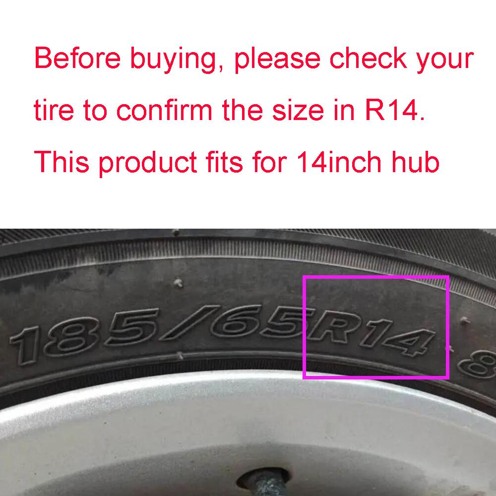 4pcs/set 14 Inch Car Wheel Hubcap Covers for Iron Rims Wieldoppen Car Wheel Hubs Trim Cover Wheel Cover ABS Plastic Silver Black