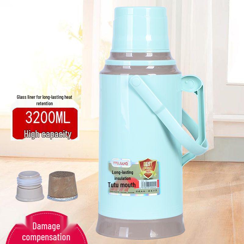 Xia Ming Large Capacity Insulated Glass Liner Thermos for Students - Hot Water Bottle with Plastic Kettle Design