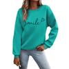 Women's Autumn And Winter Round Neck Long Sleeve Top Small Printed Casual Sweater