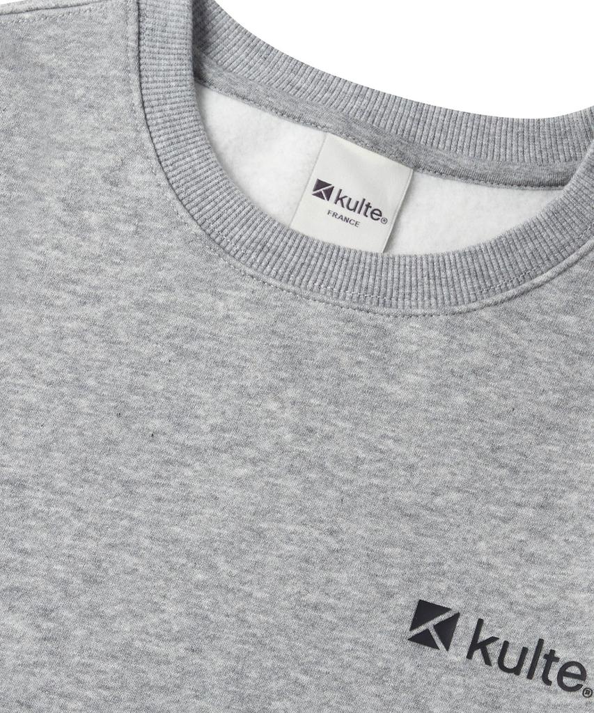 KULTE 811 Standard Fit Leather Icon Sweatshirt Melange Grey