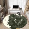1PC Puppy Moon Office Round Area Rug,  Mat Suitable ForOffice, Under Office Chairs Bedroom Living Room Home Decor, Room Deco