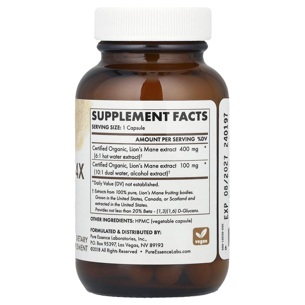 My Pure, Deer Antler Mushroom 4X, Veggie Capsules 30