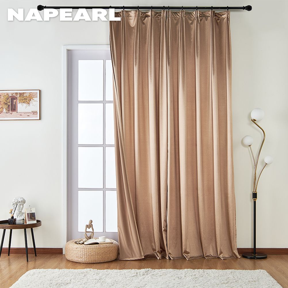 1 шт. NAPEARL 70-80% блокировка света минималистский стиль однотонные легкие мягкие шторы для спальни гостиной домашнего декора